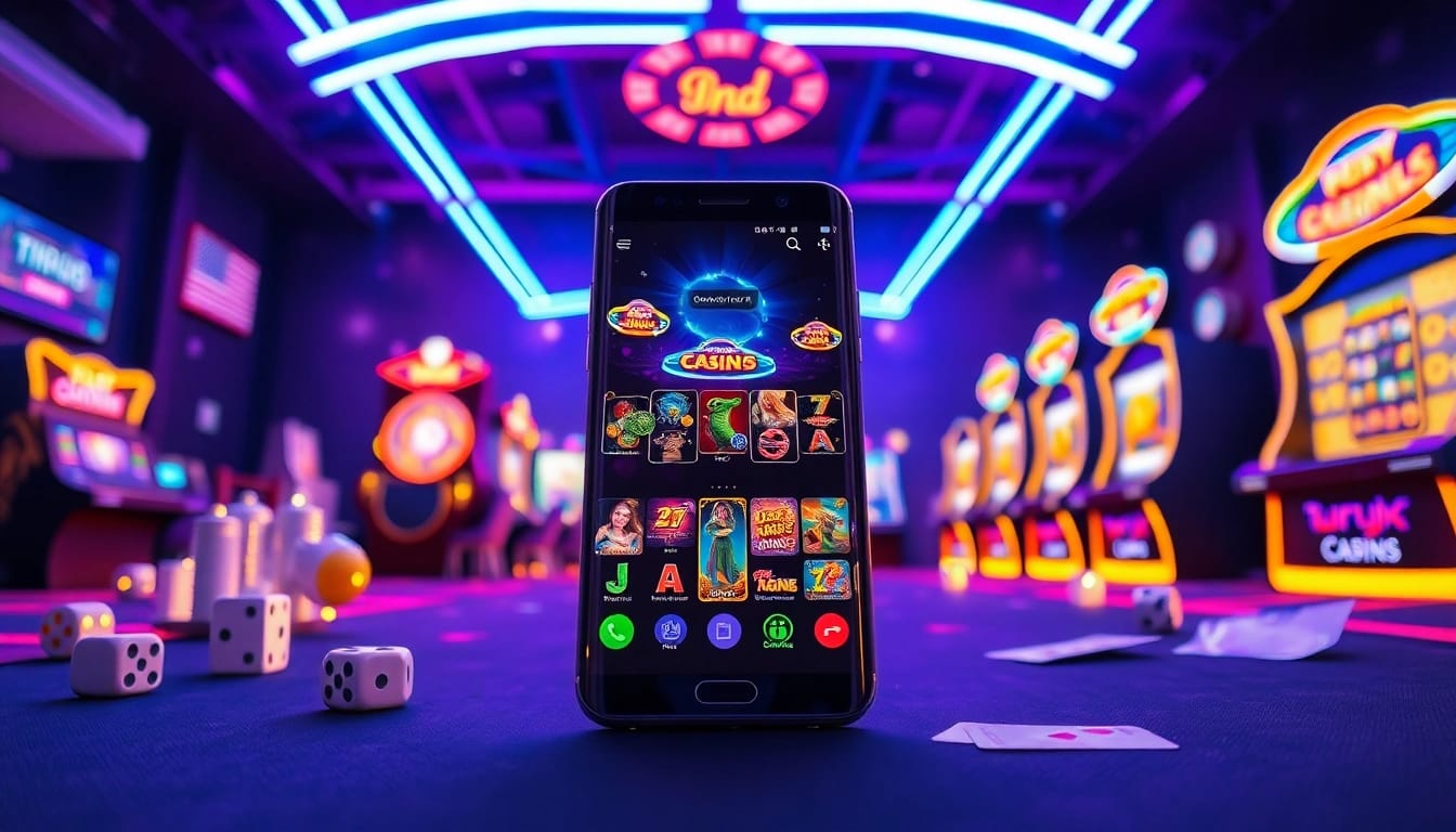 S8 smartphone displaying vibrant online casino games in an exciting gaming environment.