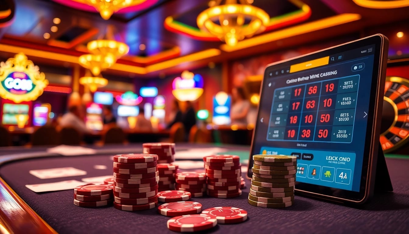 Experience high-stakes gambling at GO 88 with vibrant chips and an exciting roulette wheel.