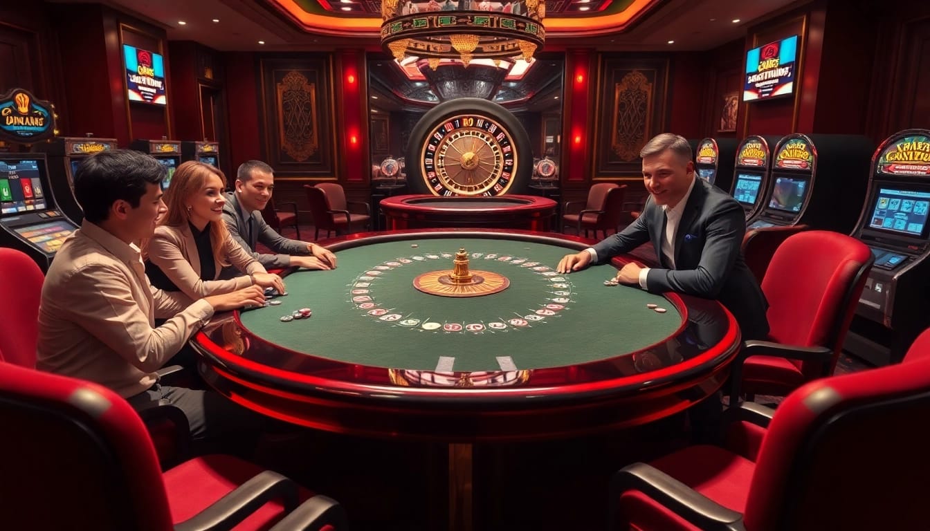 Witness thrilling poker action at https://kjc.football/ with vibrant chips and a lively casino ambiance.