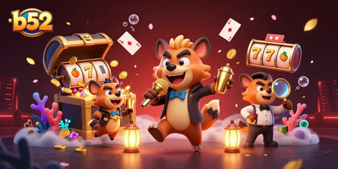 Experience thrilling moments at B52 casino with a lively hyena-themed comedy atmosphere!