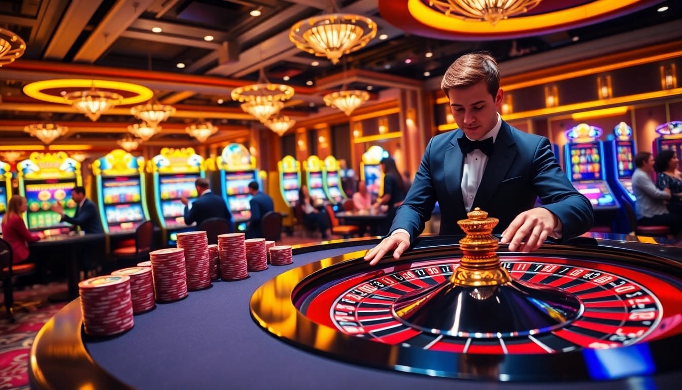 Experience the thrill of gaming at bl555.casino with lively roulette action and vibrant slot machines.