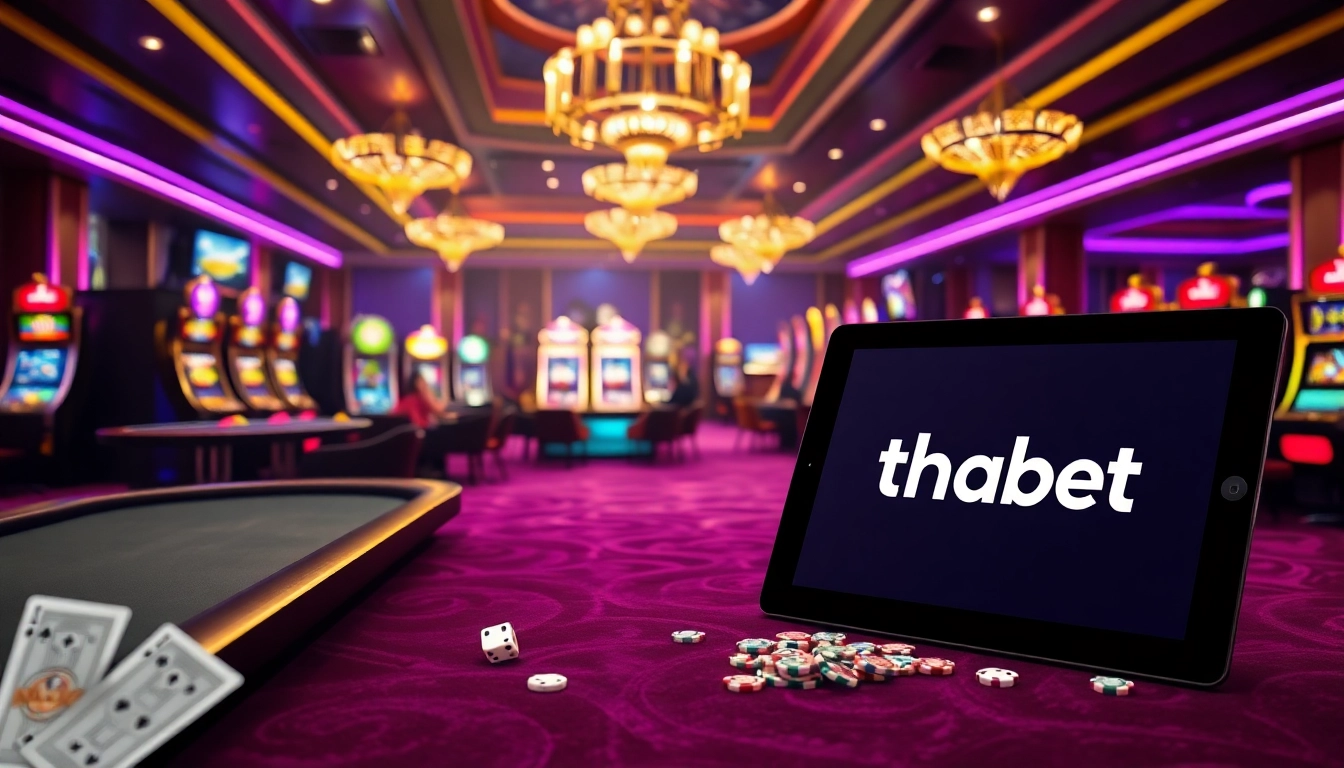 Experience thrilling gaming at thabet chính thức with vibrant slot machines and poker tables.