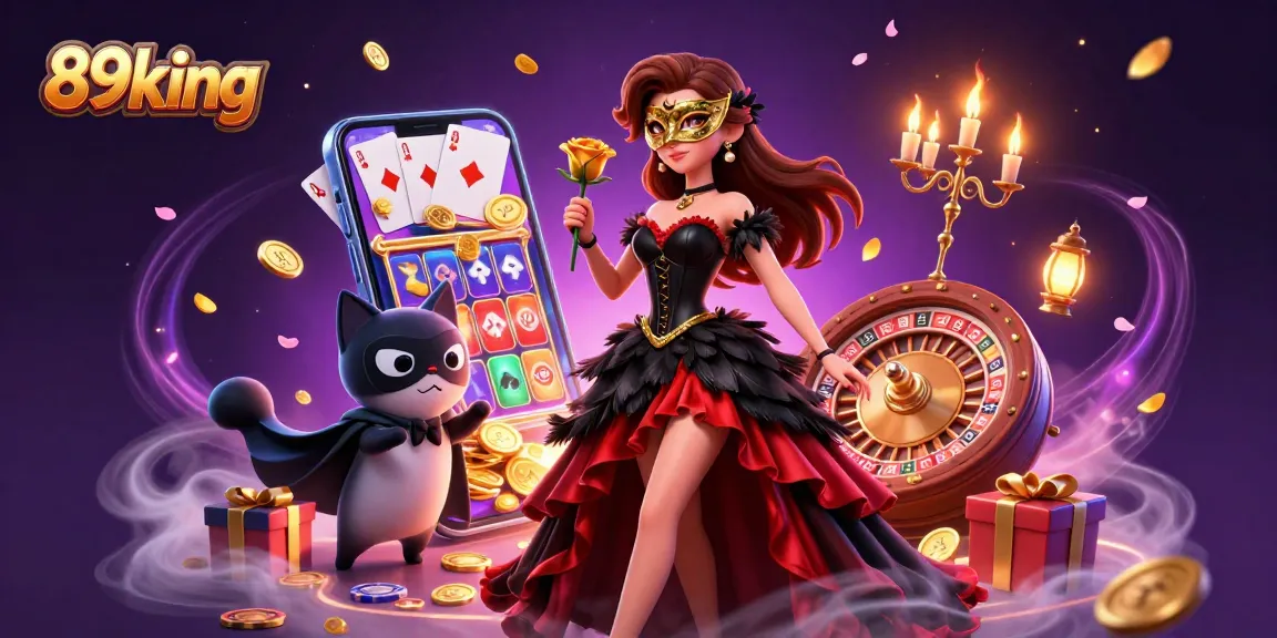 Spin to win at 89king with 3D slot games and lavish casino elements in an immersive scene.