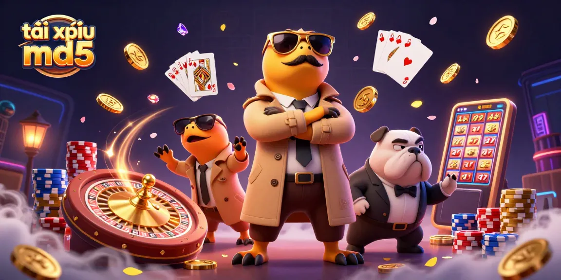 Engage in exciting gameplay with tài xỉu md5 as raptors in trench coats enter a VIP casino.