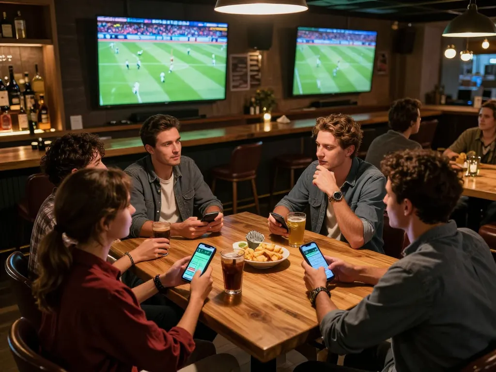 Socolive fans enjoying a live football match while actively using betting apps for an enhanced experience.