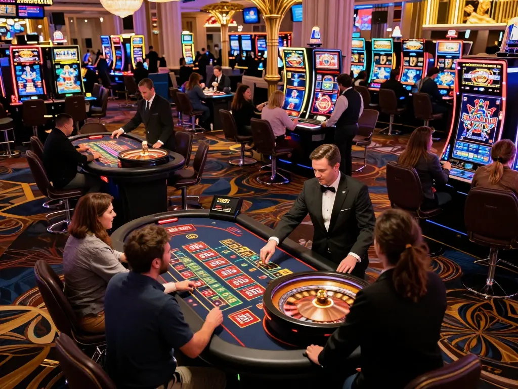 Experience the excitement of hitclub at a lively roulette table, with players placing bets in a vibrant casino