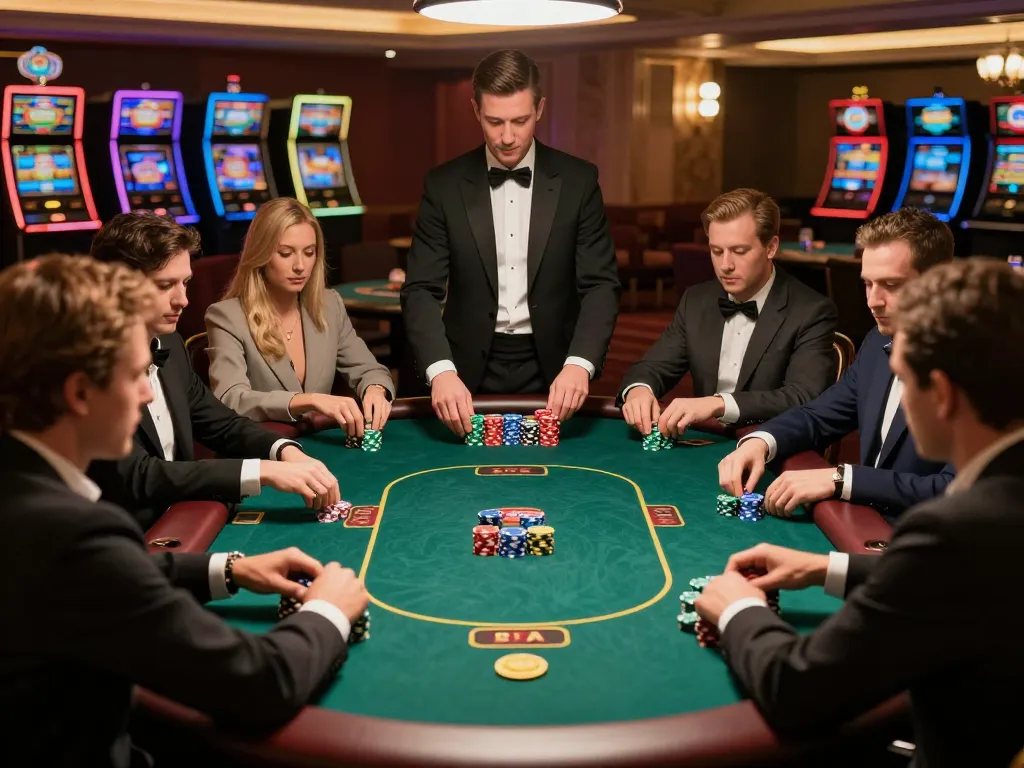 Experience the thrill of poker at https://sx88.bio/, where players engage in high-stakes gameplay at an elegant casino.