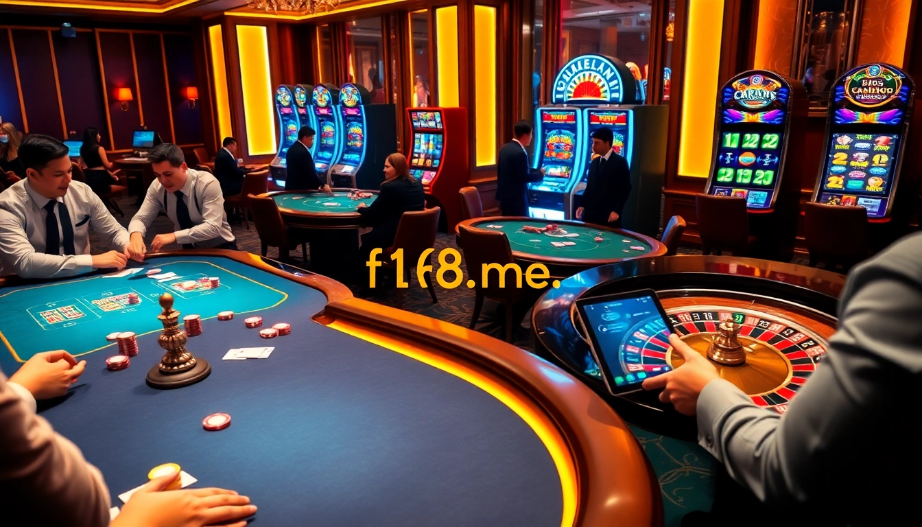 Experience excitement at f168.me with thrilling blackjack and roulette gameplay at an upscale casino.