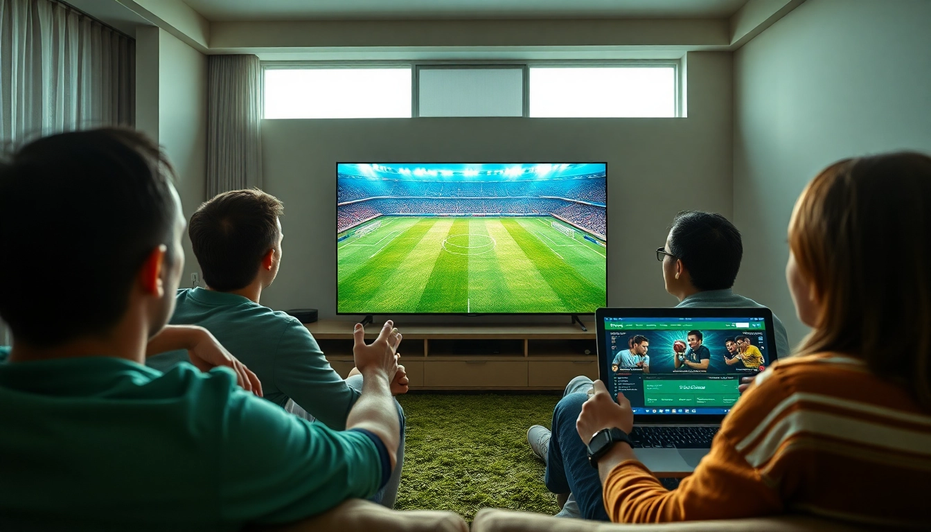 Socolive showcases live football streaming in HD, capturing fans enjoying the match with excitement.