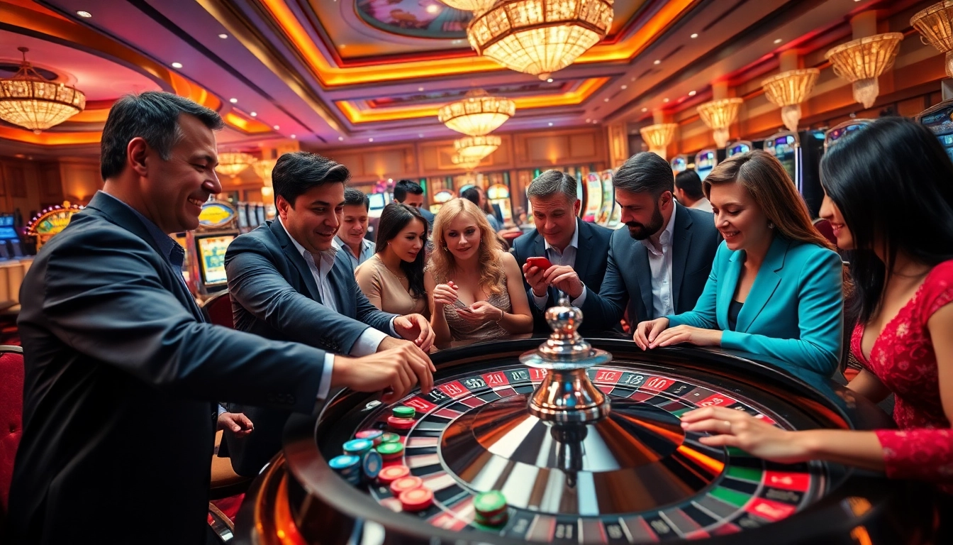 Gamblers engaging in a thrilling casino experience at the roulette table, embodying the excitement of chotruyen.