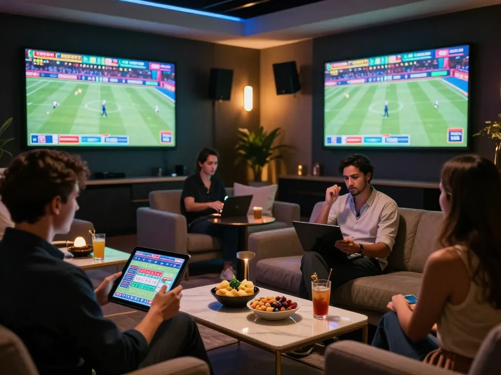 Experience the excitement of sports betting with fly88 com as players place bets on live events in a modern setting.
