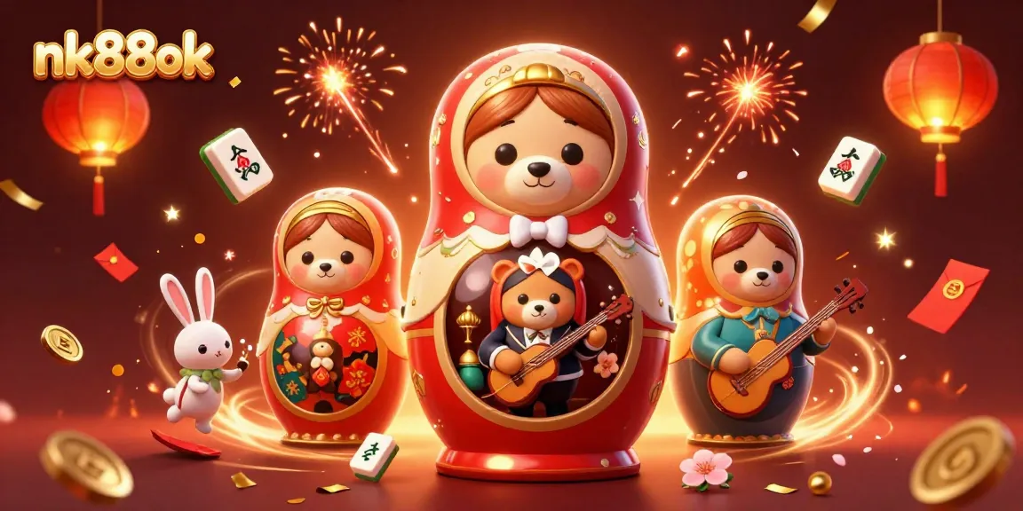 Experience excitement at nk88ok with charming casino characters in a vibrant digital illustration.