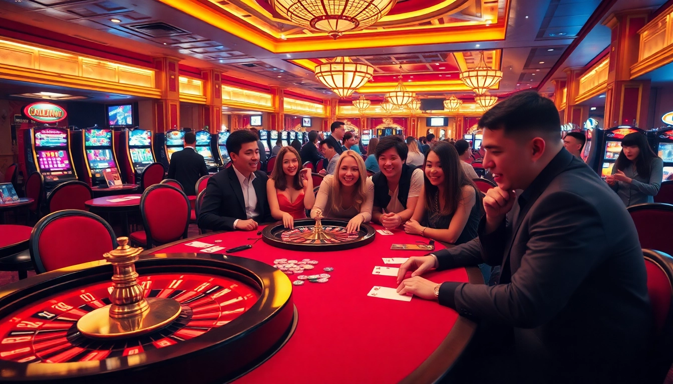 Experience high stakes excitement with http://go88hv.com/ at a luxurious casino poker table.