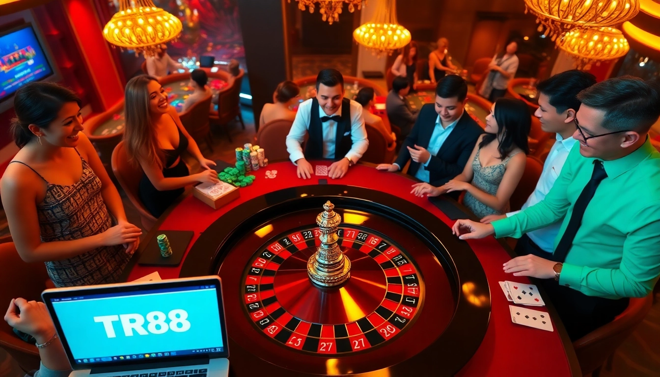 Experience excitement at the TR88 casino with vibrant roulette and engaging gameplay.