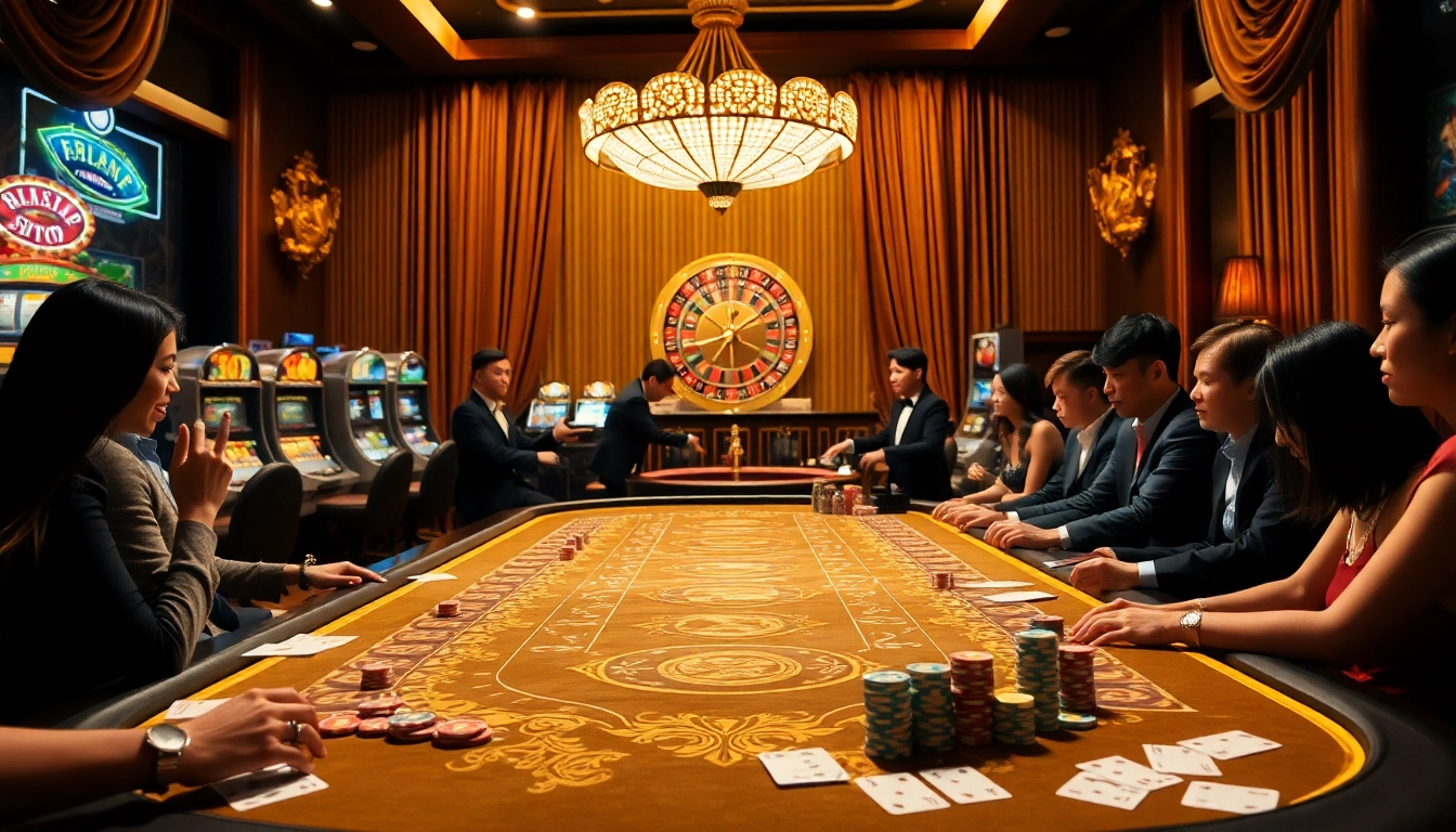 Engage in thrilling gaming action at top nhà cái xóc đĩa uy tín filled with vibrant colors and casino excitement.