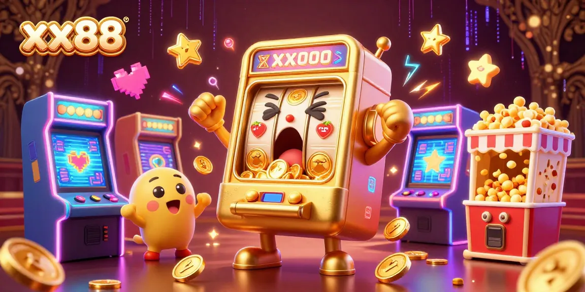 Spin the reels with xx88’s golden slot machine exploding with coins, delivering a thrilling jackpot experience.
