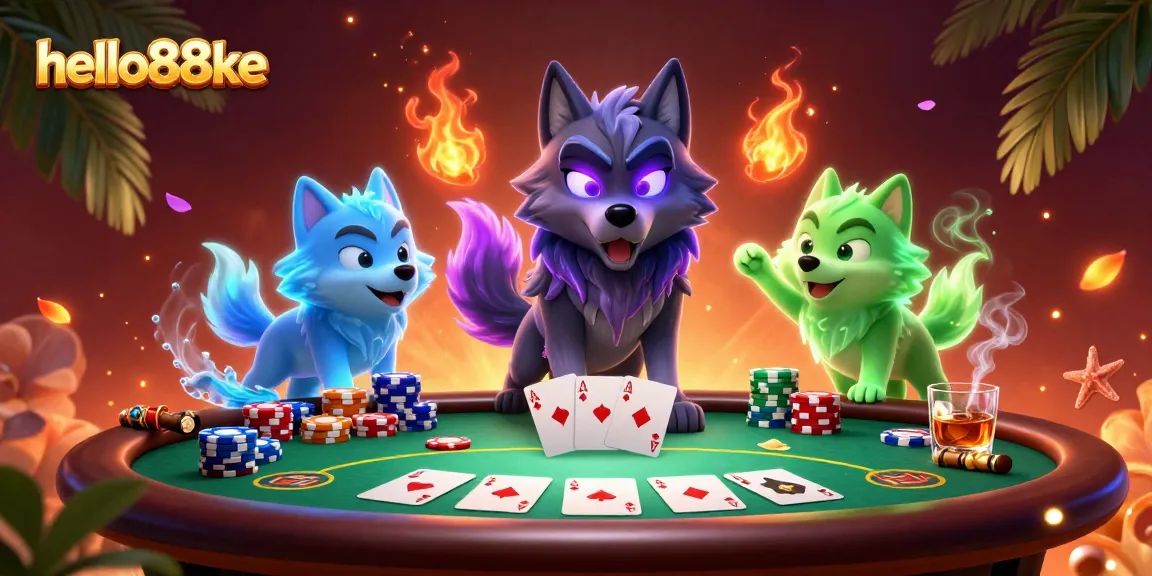 Engage with the thrilling world of hello88ke at this vibrant casino illustration.