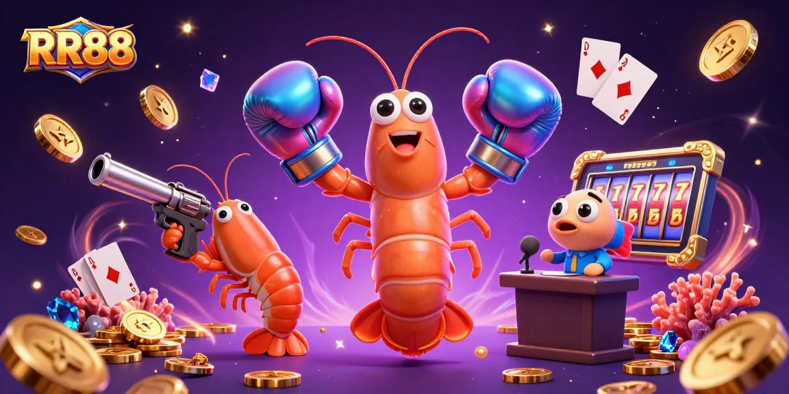 Spin to win at RR88 casino with vibrant characters celebrating a jackpot!