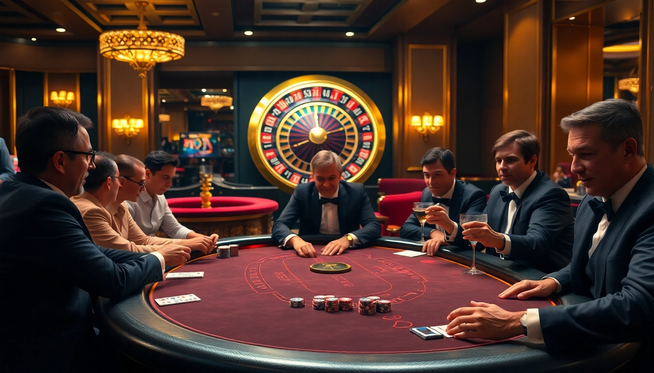 Experience the excitement at nhà cái ee 88 with engaged players at a high-stakes poker table.