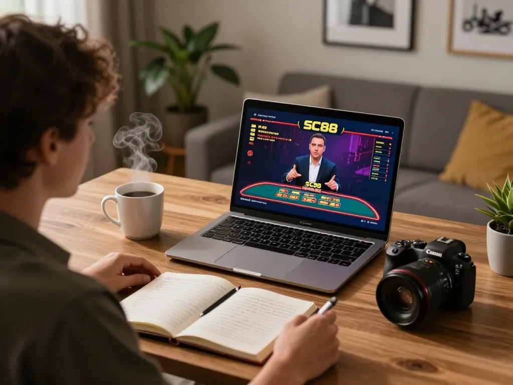 Engaging online gameplay at SC88 casino, showcasing live dealer interaction and strategic planning