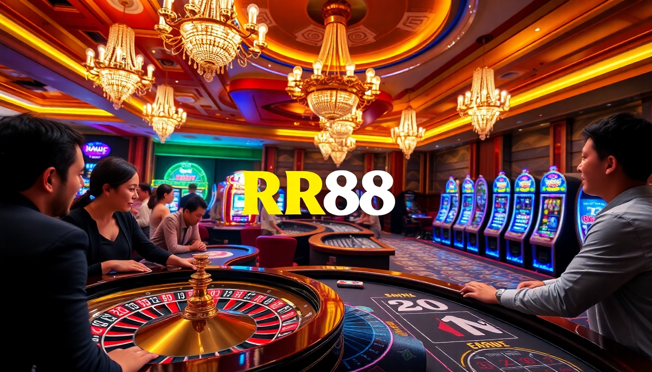 Players enjoying exciting games at https://rr88c.pro/ casino, highlighting a luxurious gambling atmosphere.