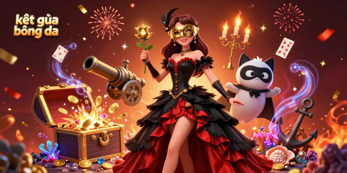 Experience the excitement of kết quả bóng đá with vivid illustrations of vibrant casino elements and engaging characters.