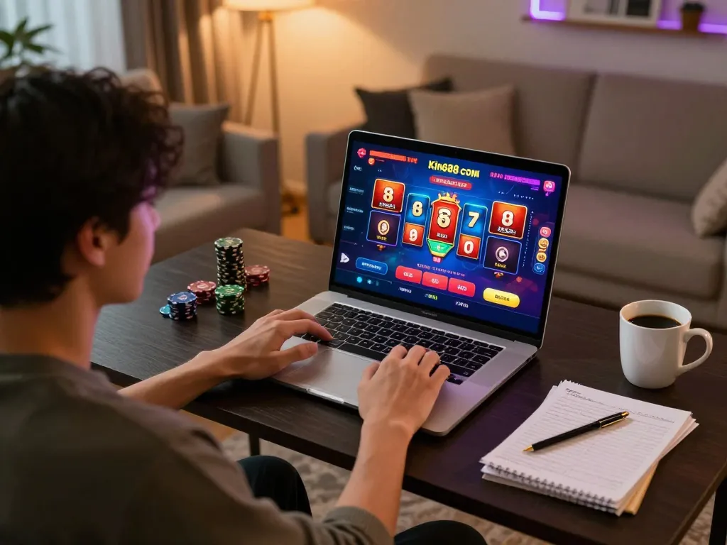 Engaging in online poker at king88 com with strategy notes and warm atmosphere.