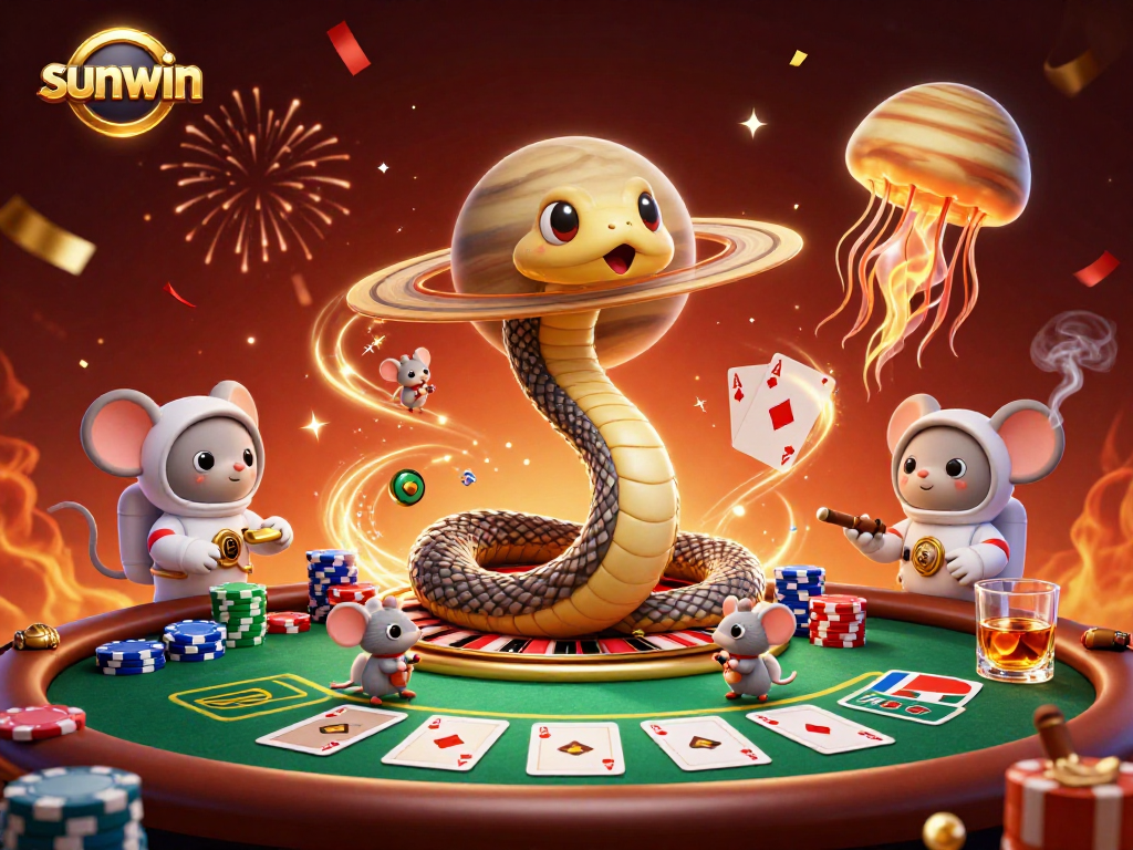 Place bets and spin the roulette wheel in the cosmic sunwin casino adventure