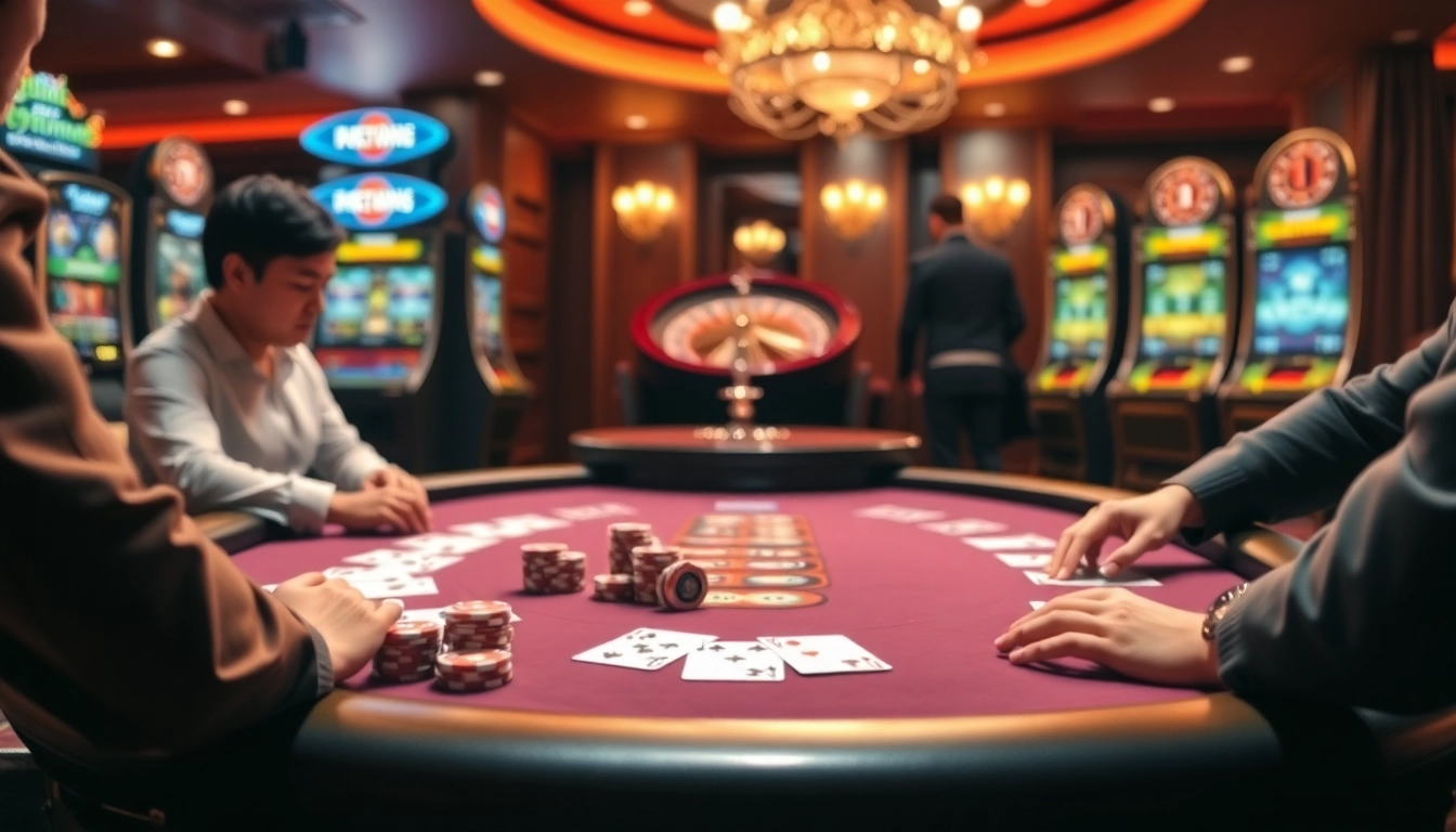 Experience thrilling poker action at https://bem88.com with vibrant chips and cards enhancing your game.