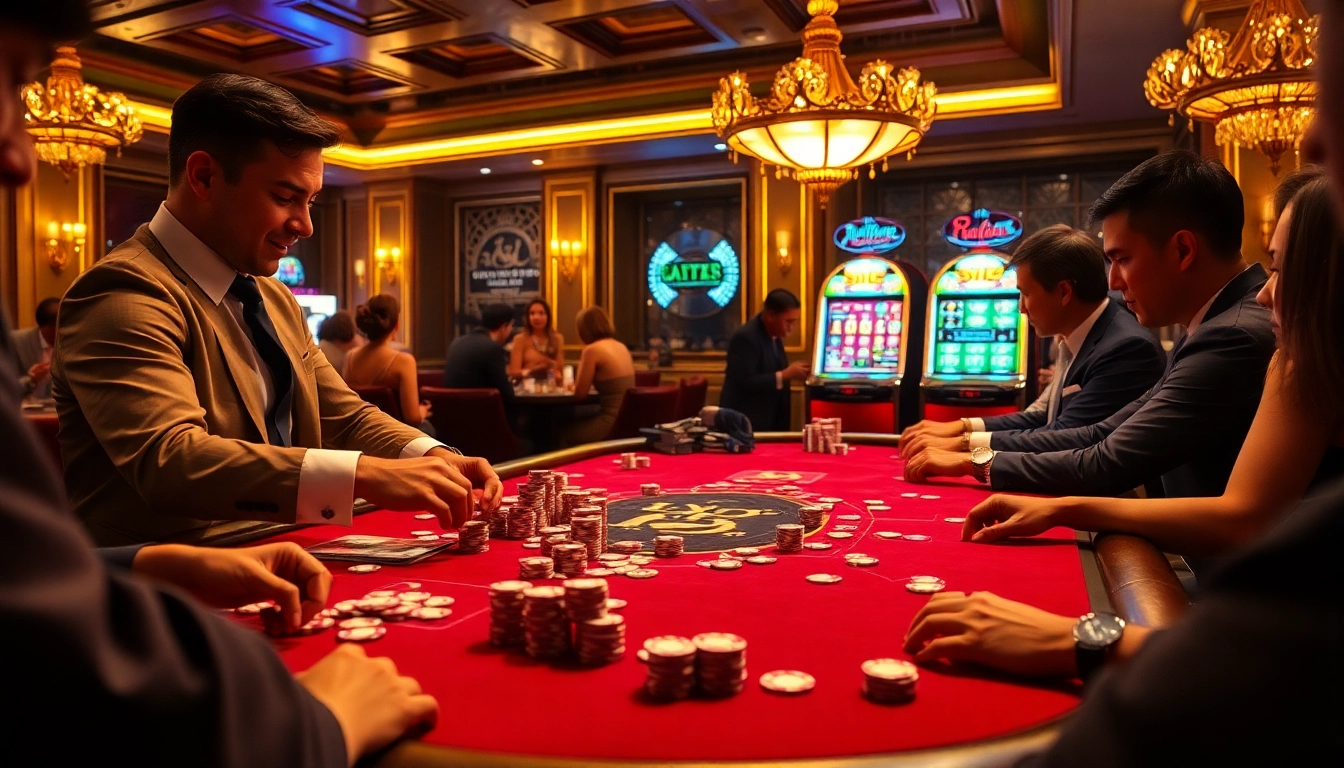Experience thrilling gambling moments at the dh88 poker table with vibrant chips and cards.