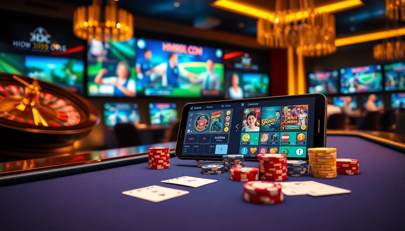 Engaging online betting action displaying hm88 com poker and live roulette table interaction