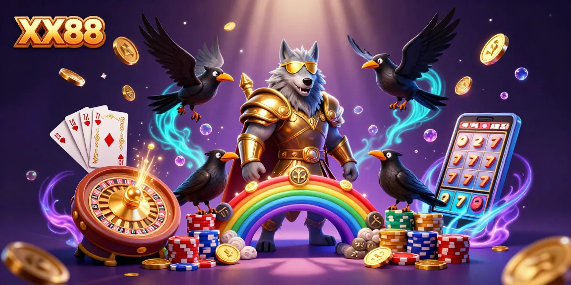 Experience thrilling gaming at XX88 with dynamic casino elements and vibrant characters.
