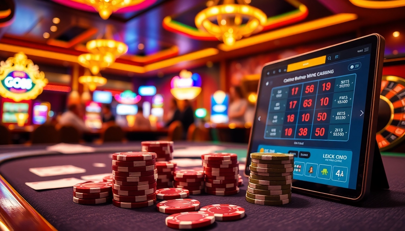 Experience high-stakes gambling at GO 88 with vibrant chips and an exciting roulette wheel.