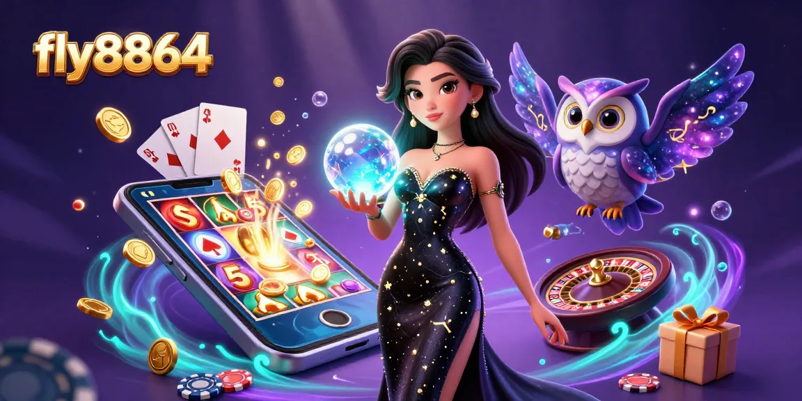 Experience the thrilling excitement of fly8864 with captivating games and stunning visuals in this vibrant illustration.