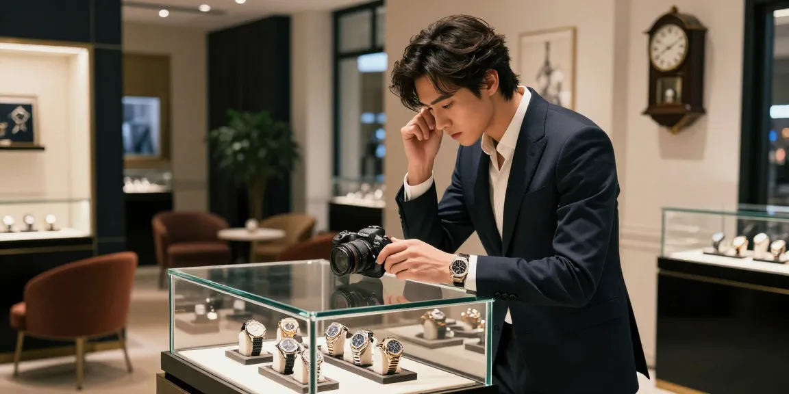 Showcasing luxurious replica watches in a stylish boutique, reflecting quality craftsmanship.