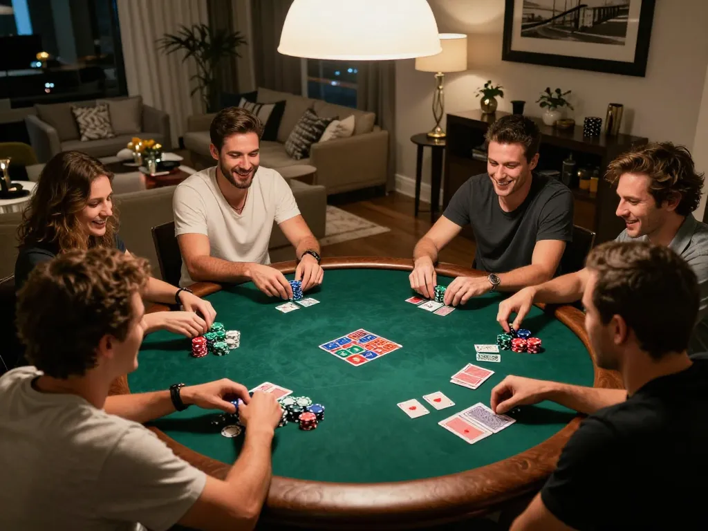 Tải go88 to immerse in a lively poker night with friends, showcasing engaging gameplay.