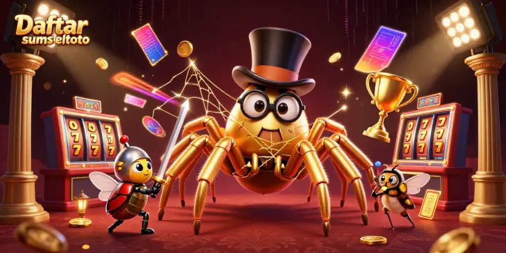 Engage with the thrilling Daftar sumseltoto casino world featuring a golden tarantula and beetle knight.