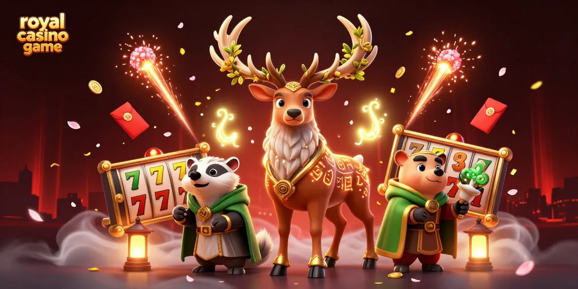 Engage with royal casino game, featuring vibrant 3D characters amidst dynamic casino elements and magical atmosphere.