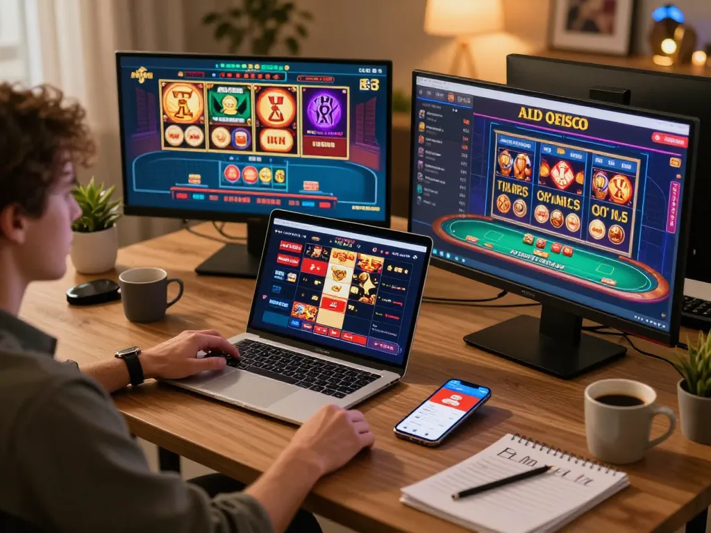 Engaging online gaming setup with 88clbgo app visible on smartphone, immersive casino experience