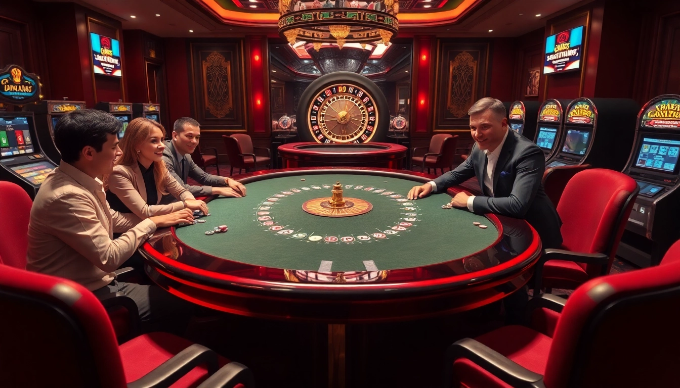 Witness thrilling poker action at https://kjc.football/ with vibrant chips and a lively casino ambiance.