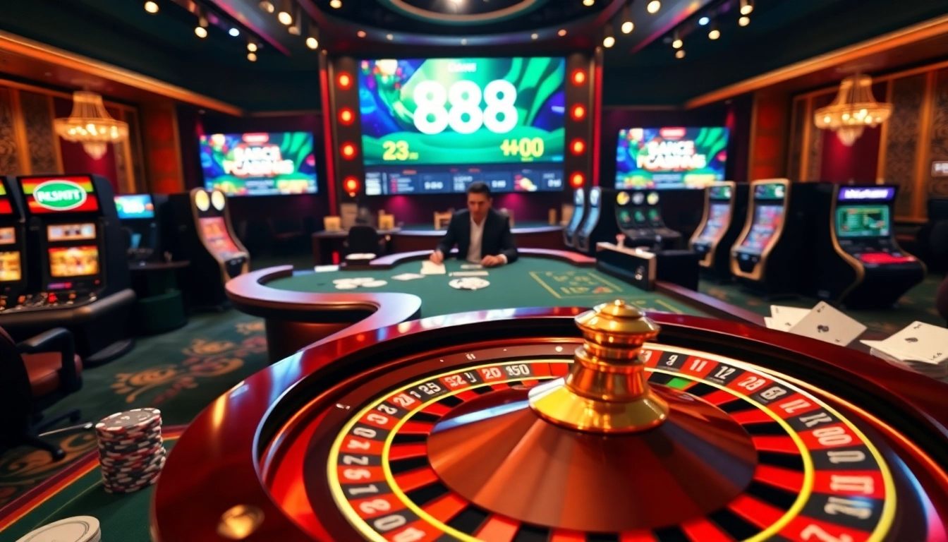 Experience the excitement of gaming at trang chủ 888b with vibrant casino tables and thrilling games.