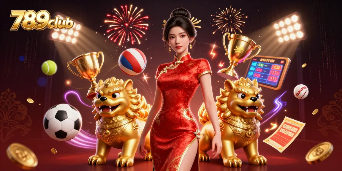 Experience thrilling gaming excitement at 789club with a vibrant 3D casino illustration.