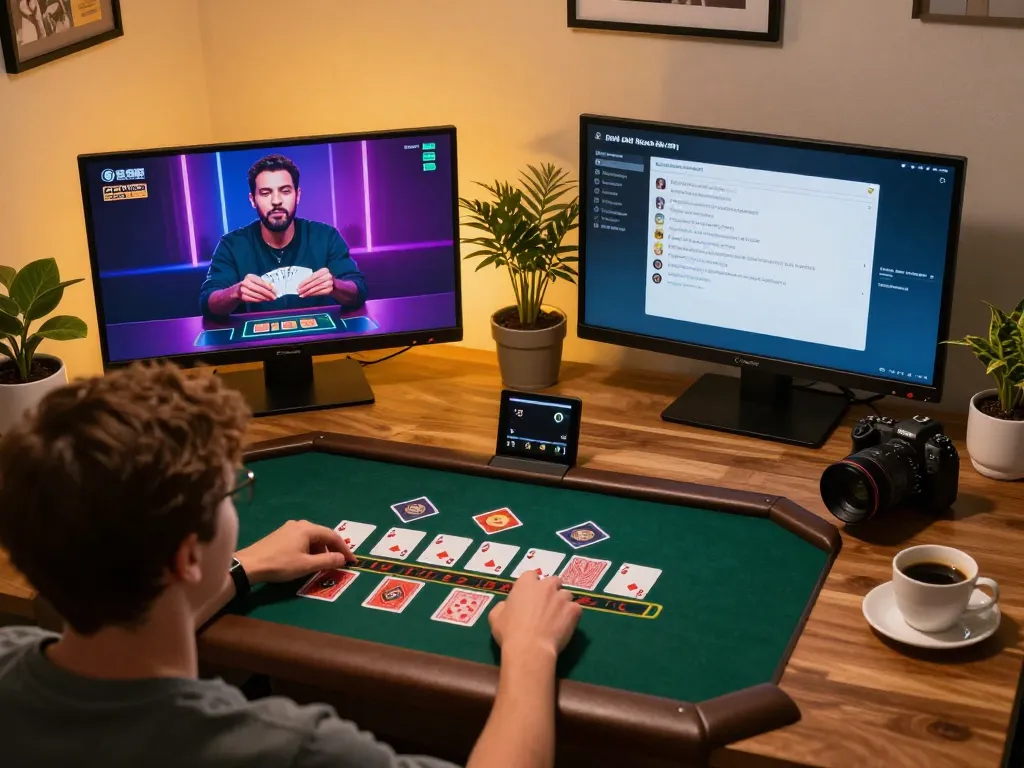 Player enjoying an intense live dealer blackjack session on LV88 platform, showcasing strategic gameplay.