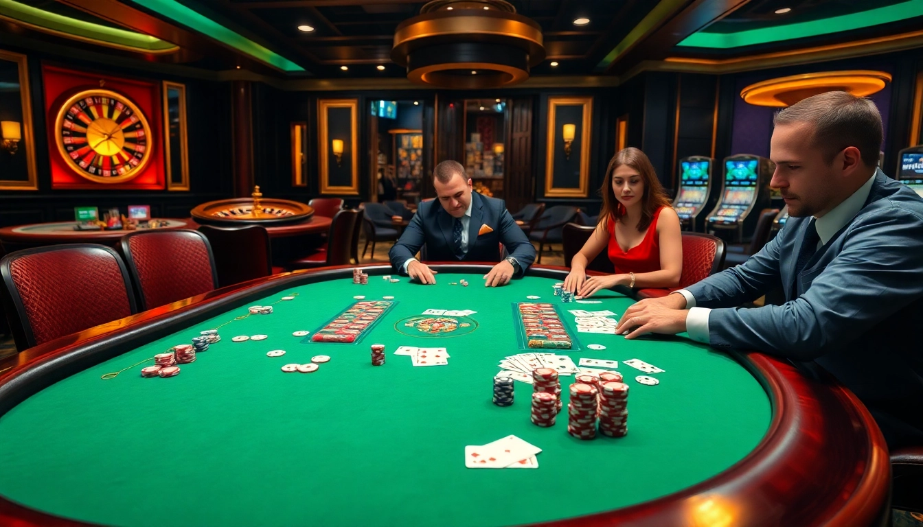 A professional poker setup showcasing strategy on luck8.london's luxurious gaming interface.