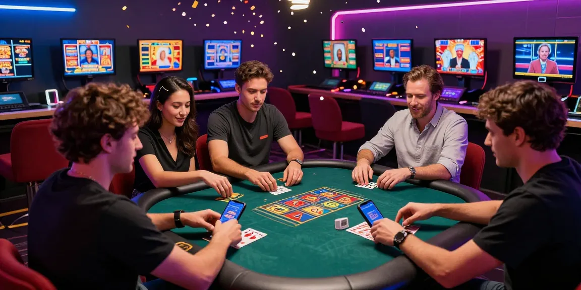 Players enjoying online credit card casinos at https://jumpspace.org.uk, featuring vibrant gaming interactions and cozy atmosphere.