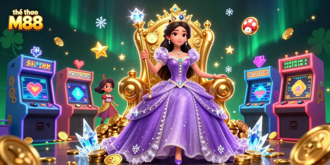 Engage in thrilling thể thao M88 betting with a majestic theme featuring a captivating princess and casino elements.