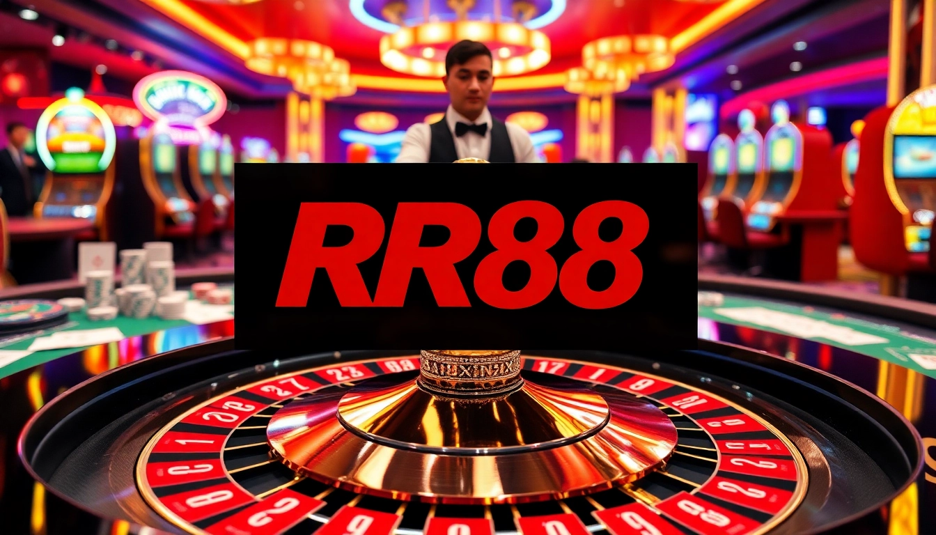Experience thrilling gameplay at RR88 with engaging roulette action and vibrant casino elements.