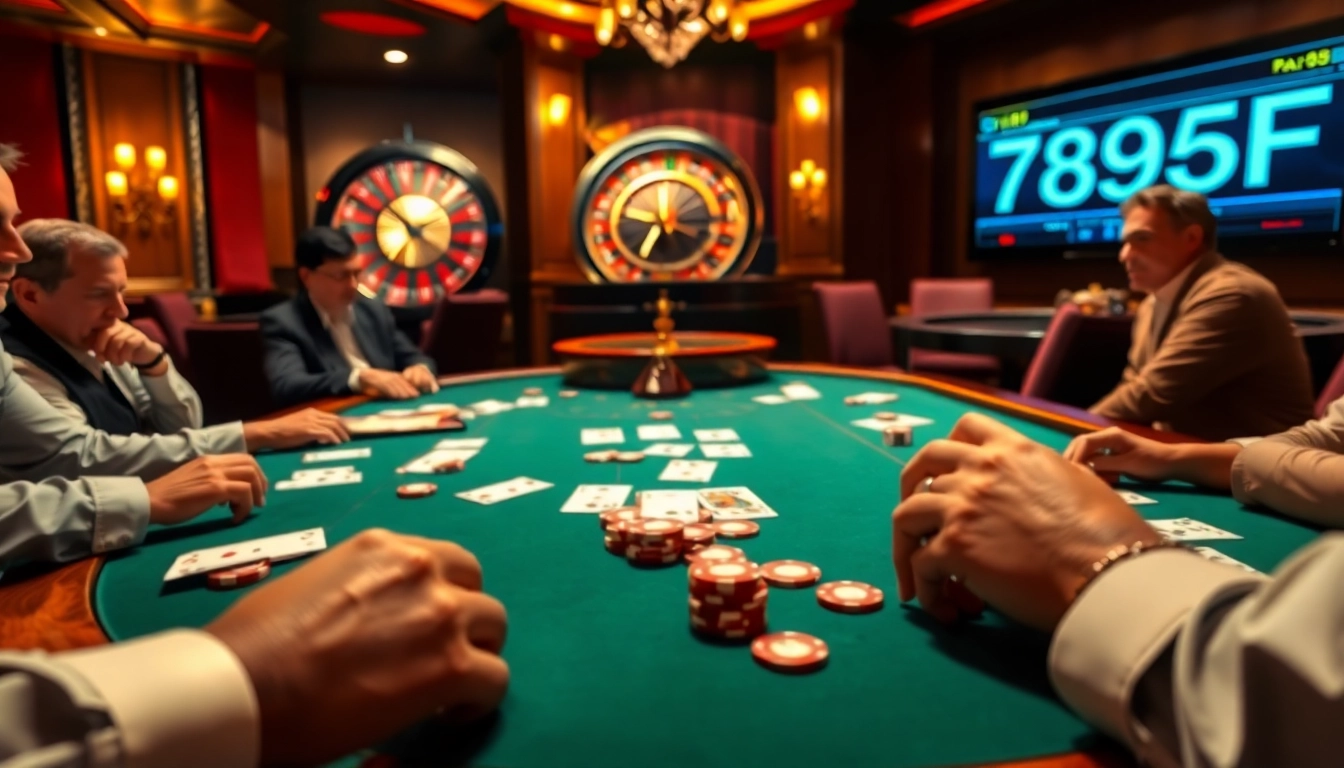 Players experience the thrill of poker at 789F with luxurious ambiance and colorful chips.