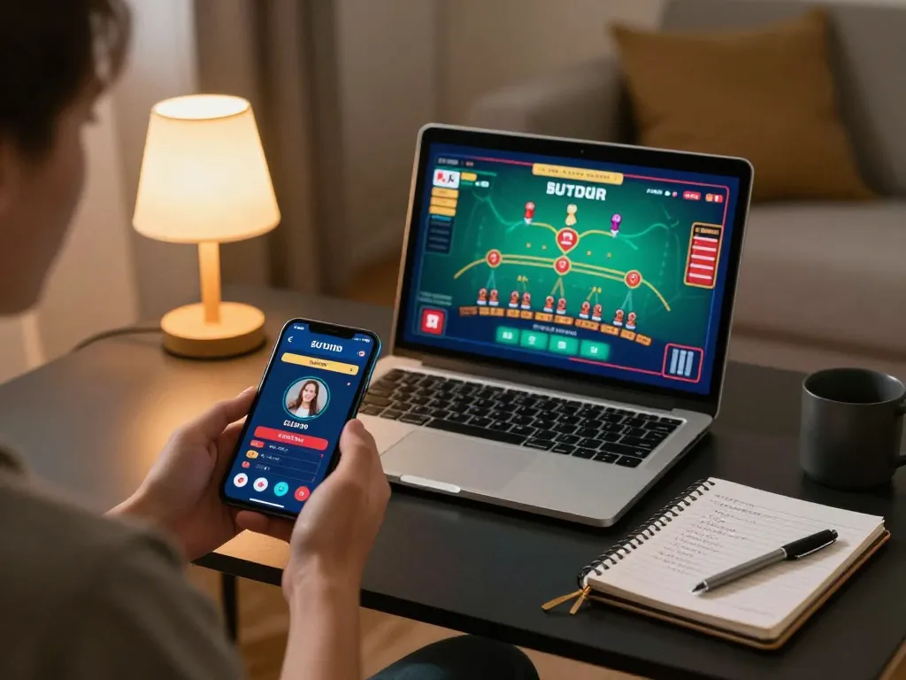 Engaging smartphone usage for EU9 casino gaming with betting strategies on display