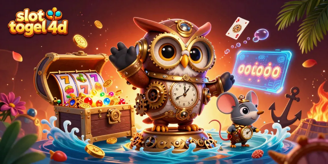 Spin for riches in slot togel 4d with vibrant slot reels and casino treasures in a captivating scene.